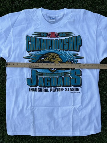 Vintage 1996 NFL Jacksonville Jaguars AFC Championship T-Shirt XL - Picture 7 of 9