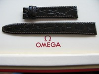 Vintage Omega 16mm Dark Brown Crocodile Leather Strap - Stunning To Behold Vintage Omega 16mm Dark Brown Crocodile Leather Strap - Stunning To Behold