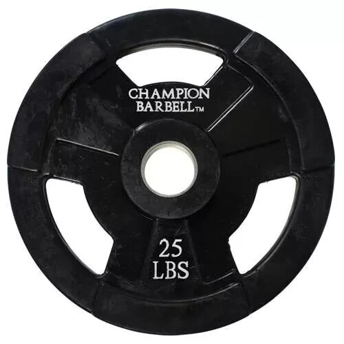 Champion Langhantel Olympic gummibeschichtete Griffplatte, 25 Pfund - Bild 1 von 1