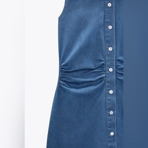 ZARA denim sleeves dress with lapel collar 6929 985 - Bild 9 von 12
