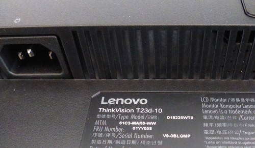 Lenovo ThinkVision 23" T23d-10 Flat Panel Monitor Display gebraucht #KT - Bild 5 von 5