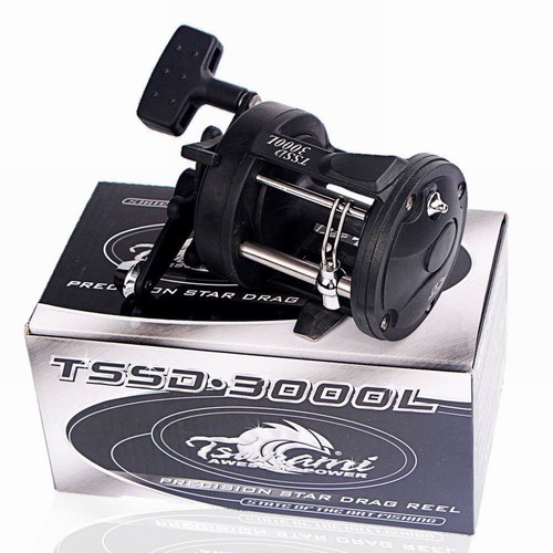Trolling Fishing Reel Black Saltwater Sea Bait Casting Reels Left / Right Handed - Picture 16 of 20