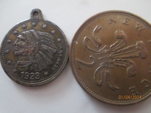USA TOKEN MEDAILLON DATIERT 1923 IMITIEREN 1/4 EAGLE MÜNZE GERMAN MADE - Bild 4 von 9