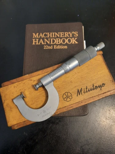 Mitutoyo 0-1' Disc Flange  Micrometer  .001 GRADS  NICE PERFECT CONDITION 