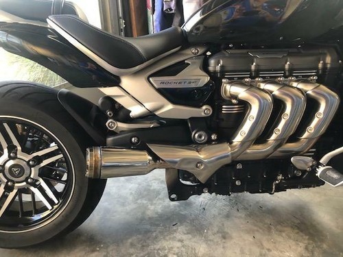 Triumph Rocket 3 R-GT exhaust 2020-2023 XB08 Extremeblaster tunable pipe muffle - Picture 4 of 12