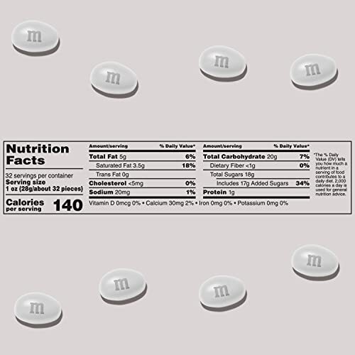 M&M's weiße Erdnussschokolade Süßigkeiten 2 Pfund Süßigkeiten in wiederverschließbarer Packung für... - Bild 5 von 6