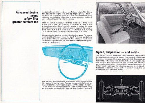 BRITISH LEYLAND TRIUMPH HERALD 1200 BROCHURE, 375/669/ENG. - Picture 3 of 4