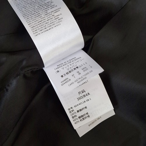 MAX&CO MAX MARA SATIN BOMBER JACKET BLAZER S F36 D34 USA2 UK6 LINED ZIP BLACK - Picture 12 of 12