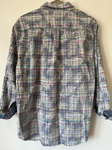 Tommy Bahama size medium COASTLINE CORD SHADOW FROND "PALACE BLUE" shirt - Picture 4 of 10