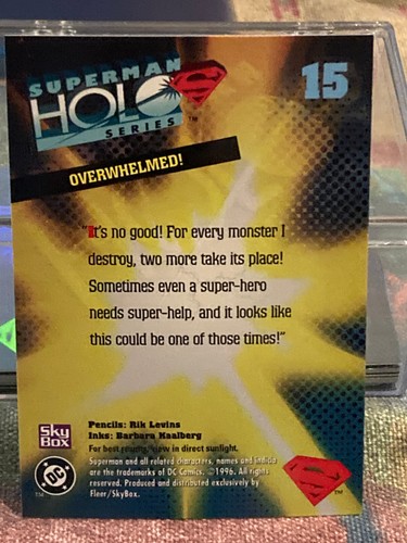 Carte collezionabili Superman Holo Series 1996 Fleer/SkyBox Gold Parallel DC * UPICK * - Foto 45 di 118