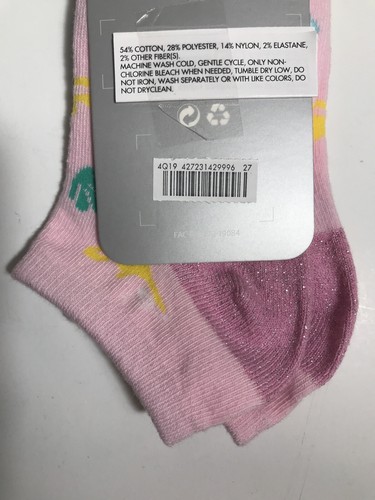 Disney Store Princess Pink Ankle Kids Girls Socks M Medium Shoe 10-13 - Picture 5 of 6