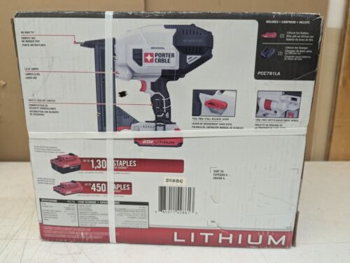 Porter Cable 20V Max Lithium 18 Gauge Narrow Crown Stapler Kit PCC791LA - Picture 2 of 5