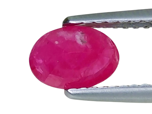 1.02CTS PINK RED NATURAL RUBY OVAL CUT LOOSE GEMSTONES WATCH VIDEO - Imagen 3 de 3