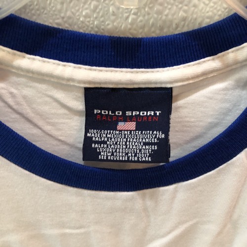 Deadstock Nuevo Polo De Colección Deportivo Ralph Lauren Timbre Para Hombres Blanco Promo Camiseta - Imagen 6 de 8