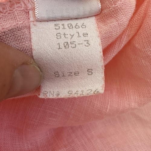 CP Shades Women's Sz Small Tunic Shirt Blouse Top Pink Linen Button - Picture 12 of 12