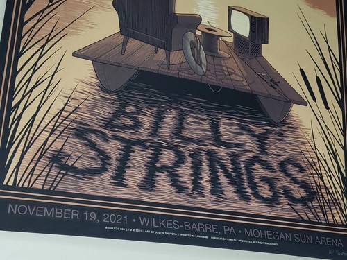 Billy Strings 2021 Wilkes-Barre, PA Concert Poster AP SIGNED Print Mohegan Sun - Picture 3 of 10