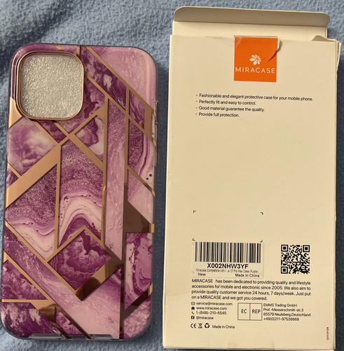 Miracase iPhone 11 Shockproof Full Body Pink Marble Case. For 6.1” iPhone 11 - Picture 1 of 2