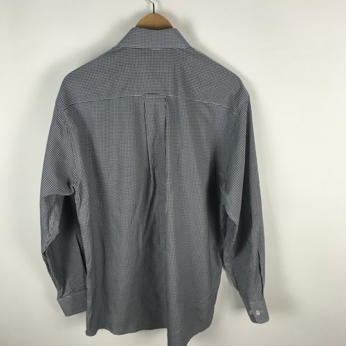 Camisa con botones Orvis de manga larga azul a cuadros 100 % algodón mediana - Imagen 5 de 6