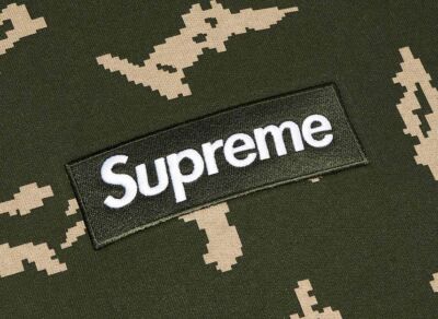 Supreme Box Logo Hooded Sweatshirt Olive Russian Camo (21FW
