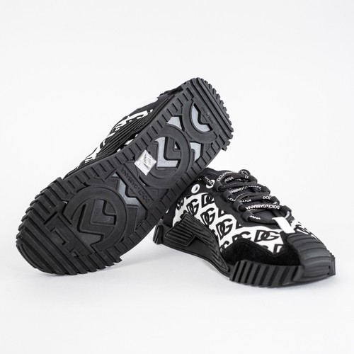 EU43 | US10 - DOLCE&GABBANA CS1818AD50 Black Logo Low Top NS1 Sneakers New Auth - Picture 8 of 21
