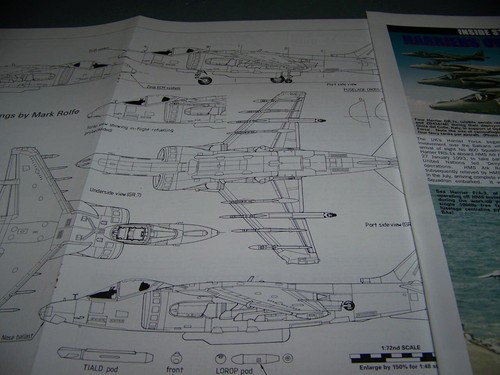 VINTAGE..B.A. HARRIER GR.5/GR.7.. 1/72 HUGE 5-VIEWS/DETAILS/MODEL REVIEW..(693W) - Picture 3 of 5
