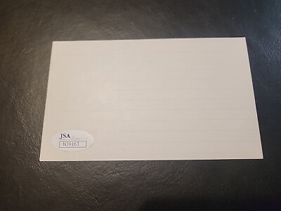 カール・ハッベル　公式サインカード Carl Hubbell Vintage Auto Signed 3x5 Index Card Photo JSA