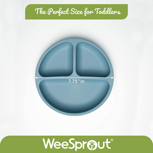 Suction Plates with Lids for Babies & Toddlers100% Silicone Dinnerware - Picture 3 of 9