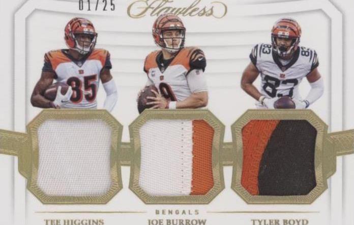 2020 Panini Flawless Joe Burrow Tee Higgins Tyler Boyd #TP13 - 1 of 2