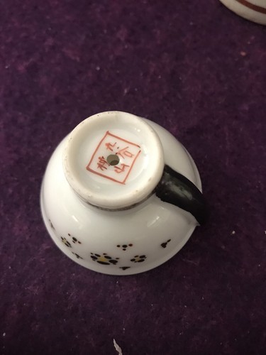 Vintage Japanese Porcelain Hand Painting Trick Sake Sets Rare Hard To Find - Picture 5 of 12