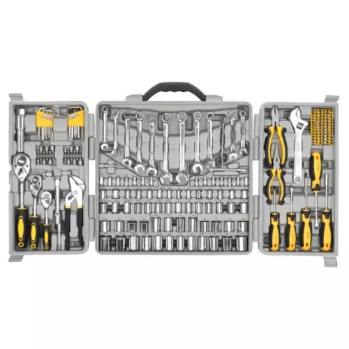 205 PCS Tool Set Mechanics Tool Kit Wrenches Socket Hand Tool Set  w/ Grey Case
