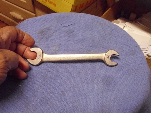 Vintage Vlchek W1618 Alloy Combination Open End Wrench 9/16" X 1/2" Made In USA! - Picture 4 of 9