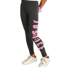 Justice Girls SIZE 10 Branded Graphic Logo Legging Leggings. Adorable and Fun