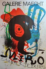 1973 Joan Miro Exhibition Poster Galerie Maeght Exhibition Poster Sobreteixims 