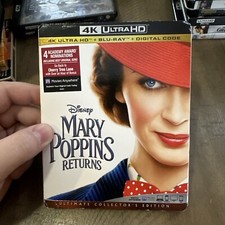 Mary Poppins Returns (Ultra HD, 2018) New Sealed W/ Slipcover And Digital Code