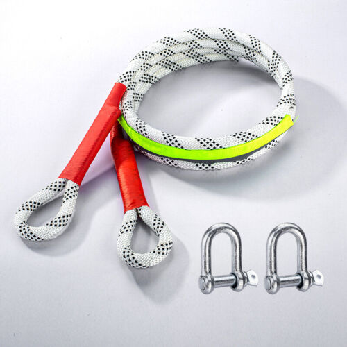 3/5/10/18/25/35 Tons Car Tow Cable Towing Strap Rope with 2 Hooks Heavy Duty - Foto 8 di 27