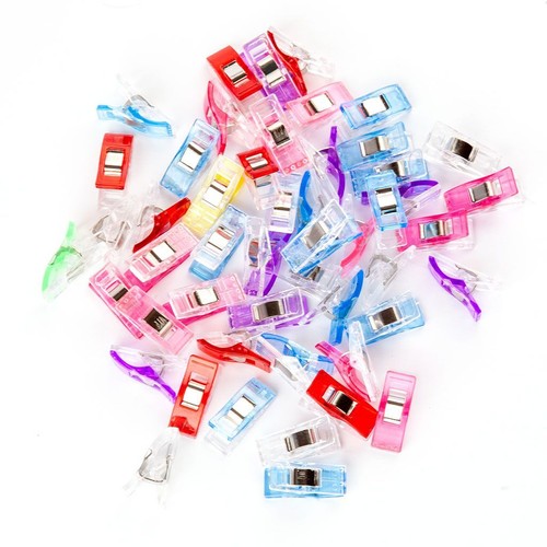 50 100 Multicolor Wonder Clips Clamp for Craft Quilting Sewing Knitting Crochet - Picture 4 of 14