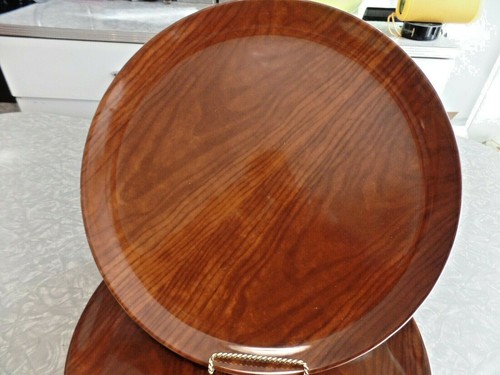 PIER1 IMPORTS "DOLOMITE" WOOD GRAIN PATTERN EXTRA LARGE ROUND SERVING PLATTER - Picture 2 of 6