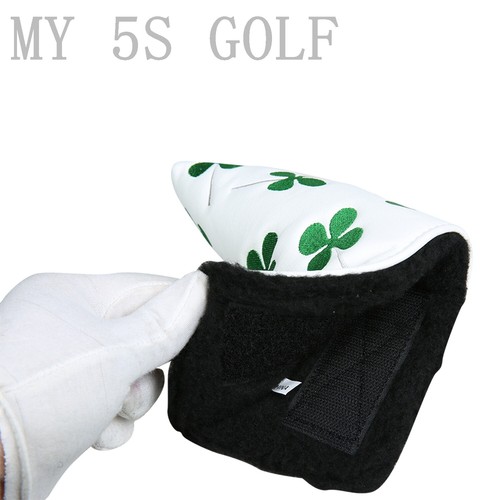 1pc Lucky Four-Leaf Clover Embroidery Golf Blade Putter Head Cover - Picture 6 of 8