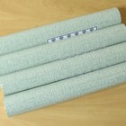 4 Rolls Green Wallpaper Linen Effect Thick Textured Slightly Imperfect Study