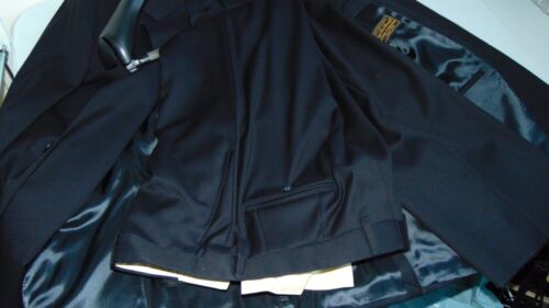 SANTANIELLO SARTORIA KLEID STOFF ING.LORO FLACH KARTE WOLLE BLAU GR 50 A - Bild 4 von 7