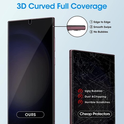 Für Samsung Galaxy S24 Ultra+ Privacy Anti-Spy Hartglas Displayschutzfolie - Bild 6 von 9