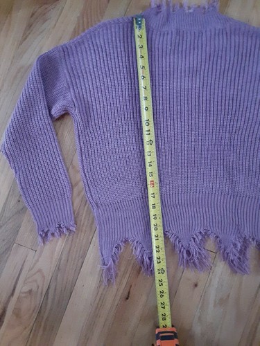 Pink Sweater by LEANI Women's Loose Knitted Long Sleeve V-Neck Trendy Pullover M - Picture 8 of 10