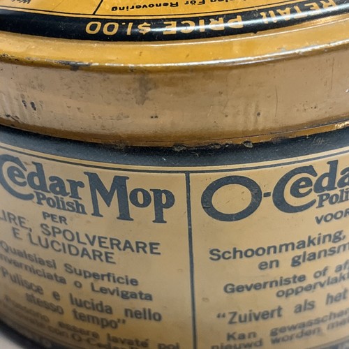 Vtg O Cedar Mop Polish Tin No4 Triangle Channell Chemical Co Kitchen Advertising - Picture 23 of 24