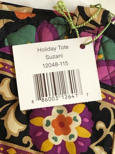 **RETIRED**  VERA BRADLEY Holiday Tote Suzani - Condition is "New with tags" - Picture 2 of 4