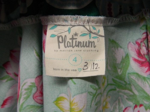 Matilda Jane Platinum Round About Smart Ellie Dress size 4 Cabbage Rose - Picture 3 of 6