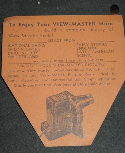 1950 SAWYER VIEW MASTER 3 D Box Reel List Papers Order Product Portland Or - Picture 12 of 12