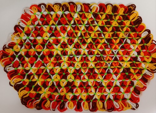 Set/Lot Of 4 Daisy Crochet 70s Retro Placemats Euc - Picture 9 of 15