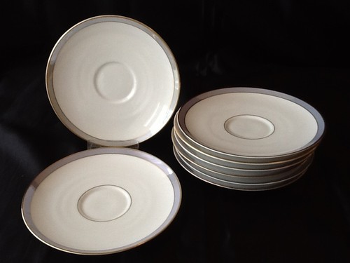 1 UNTERTASSE Ø 15,3 cm Porzellan Thomas EXQUISIT Como Blaulüster Raymond Loewy - Bild 2 von 7