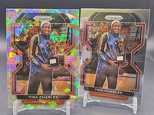 Tina Charles - 2022 WNBA Prizm - Cracked Ice And Base #200 - MVP Trophy - Sun
