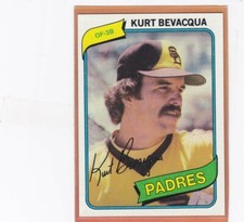 1980 TOPPS BASEBALL KURT BEVACQUA #584 PADRES NMMT/MINT *93681